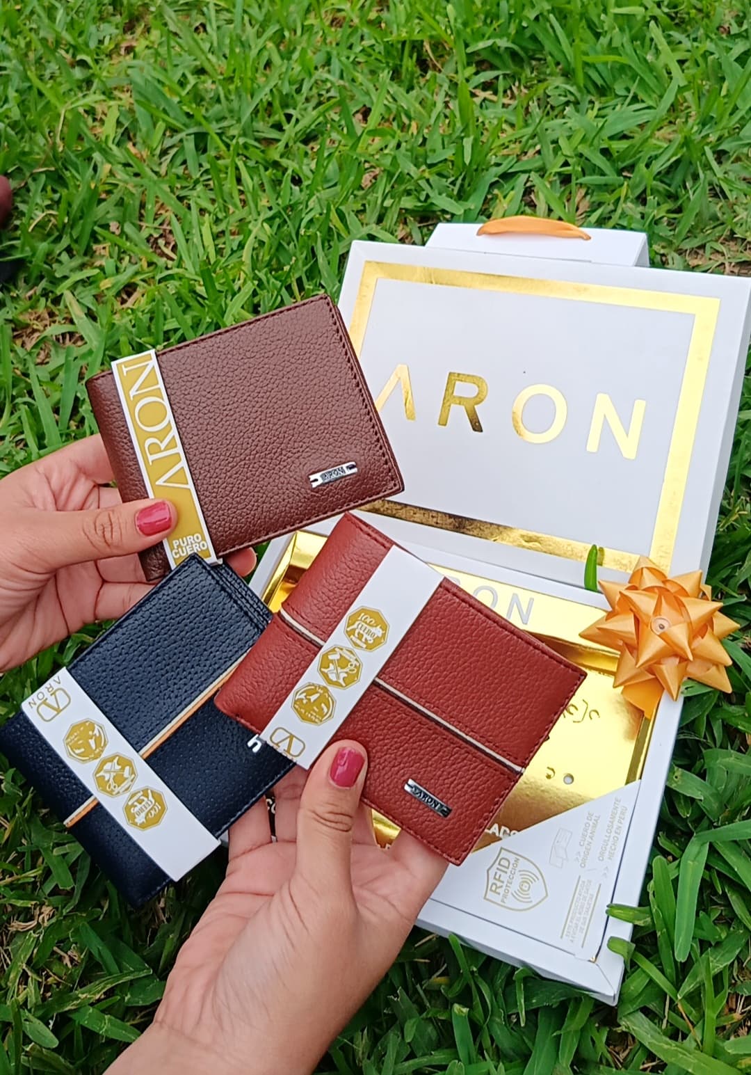 Empaque Aron con protección RFID
